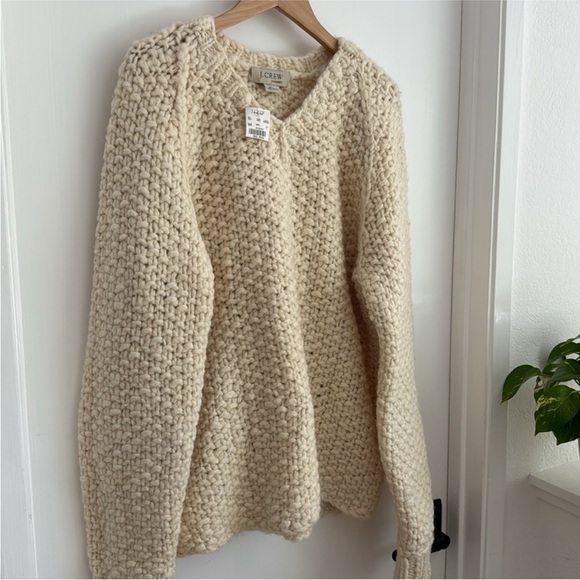 NWT J. Crew 100% Wool Handknit Fisherman Sweater - Picture 6 of 13